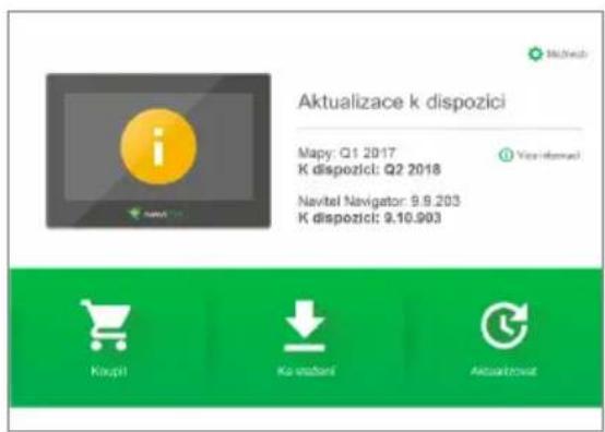 Aktualizace k dispozici Mapy: Q1 2017 K dispozici: Q2 2018 Navitel Navigator: 9.8.203 K dispozici: 9.10.903 Koupil Ku wodani Aktualizace