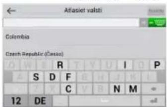 Atlaslet valsti Colombia Czech Republic (Census) O W E R T V U I O P A S D F E H J K L Z X C Y B N M 12 DE