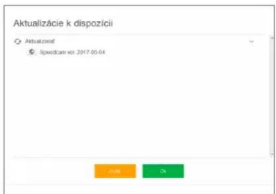 Aktualizácie k dispozícii Aktualizaref Speedcam vex 2017-05-04 -2486 OK