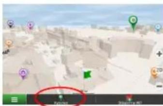 3D game screenshot with location markers and a red annotation box showing 'Rural' text