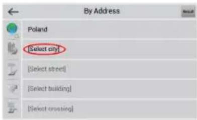 By Address Poland [Select city] [Select street] [Select building] [Select crossing]