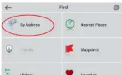 15 By Address Hearest Places Friends Waypoints History Favorites
