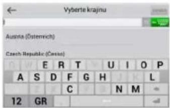 Vyberte krajnu Austria (Österreich) Czech Republic (Česno) E R T U I O P A S D F G H L C N M 12 GR