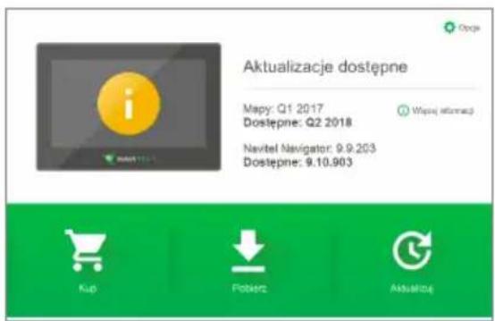 Aktualizacje dostępne Mapy: Q1 2017 Dostępne: Q2 2018 Wapcąj informacji Navitel Navigator: 9.9.203 Dostępne: 9.10.903 Kup Potenz Aktualizą