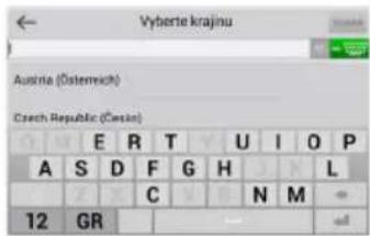 Vyberte krajnu Austria (Österreich) Czech Republic (Çesin) E R T U I O P A S D F G H L C N M 12 GR