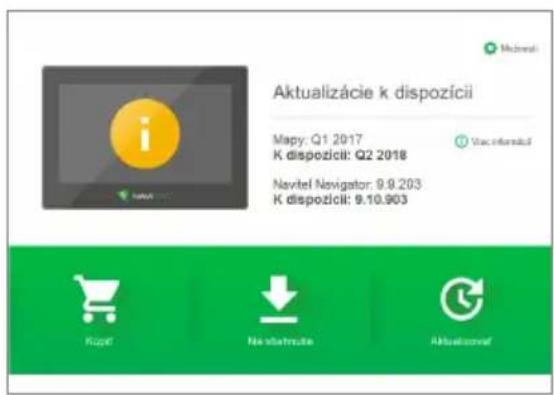 Aktualizácie k dispozícii Mapy: Q1 2017 K dispozícii: Q2 2018 Navitel Navigator: 9.9.203 K dispozícii: 9.10.903
