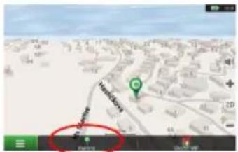 Screenshot of a map interface showing a location marked with a red circle and a green square, likely indicating a specific area or point.