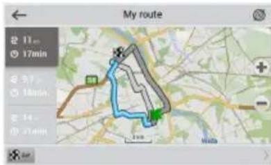 Navitel E500 Magnetic - Route to a point selected on the map - 3