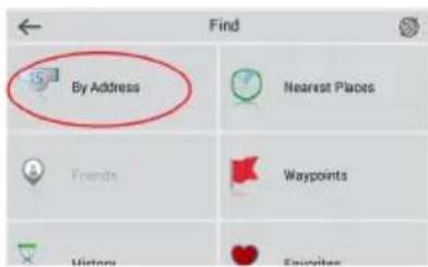By Address Nearest Places Friends Waypoints History Favorites