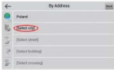 By Address Poland [Select city] [Select street] [Select building] [Select crossing]