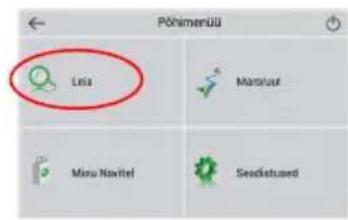 Põhimenüü Leia Masterlust Menu Navitel Seedistumsed