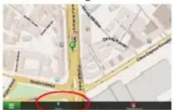 Street map image with highlighted area and location markers, showing road names and a red circle highlighting a specific area.