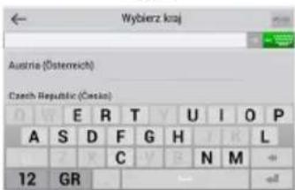 Wybierz kraj Austria (Österreich) Czech Republic (Cesico) E R T U I O P A S D F G H J K L Z X C Y B N M 12 GR