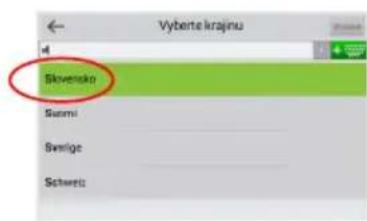 Vyberte krajinu Slovensko Sosmi Svsnige Schwelt