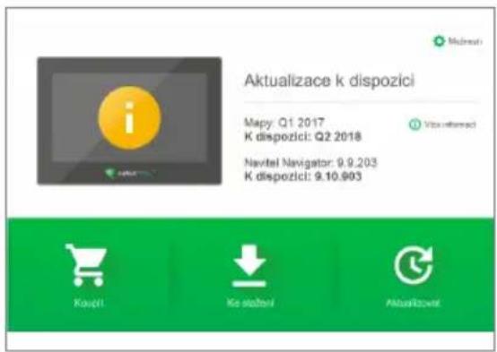 Aktualizace k dispozici Mapy: Q1 2017 K dispozici: Q2 2018 Navitel Navigator: 9.9.203 K dispozici: 9.10.903 Koupi Kis stojani Aktualizacek