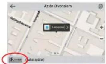Screenshot of a map application interface showing location markers and navigation controls