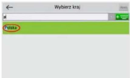 Wybierz kraj Polska