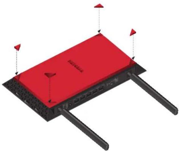 NETGEAR EX6200v2 - To attach the rubber feet: - 1