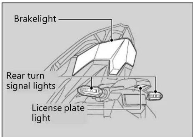 Honda CLICK150i (2021) - Brakelight/Taillight/Rear Turn Signal Light/License Plate Light - 1