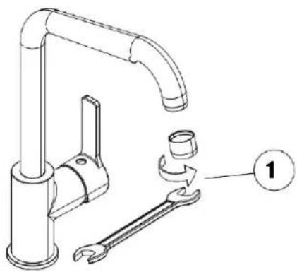 SMEG MIR6NS-1 - REPLACEMENT OF STANDARD AERATOR: - 1