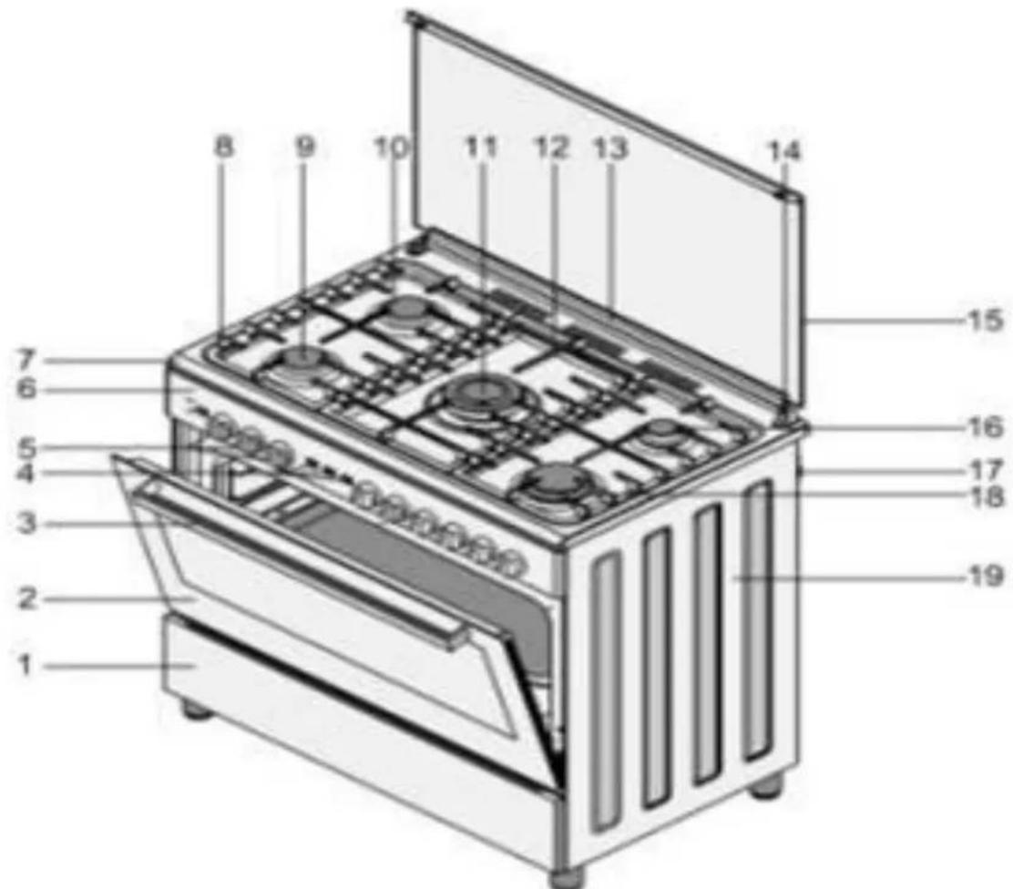 Kernau KFC 90093 GE CI X - VERZE S PLYNOVOU KUCHYŃSKOU DESKOU - 1
