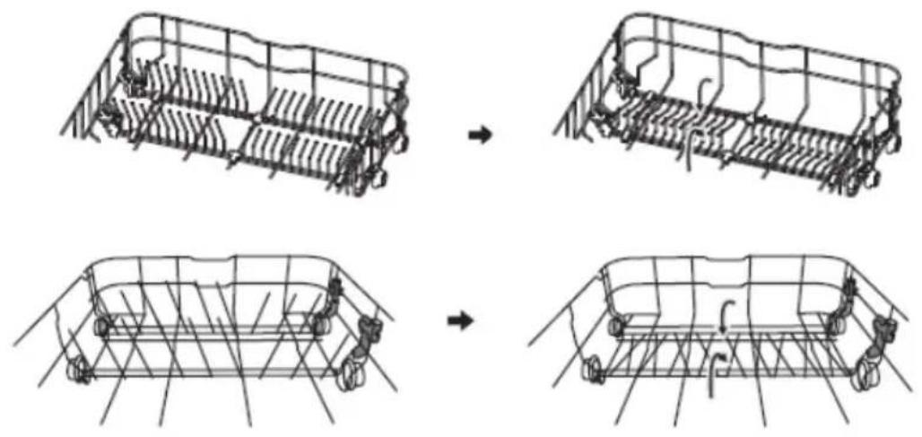 FAGOR 3LVF-438ADX - Einklappen der Korbständer - 1