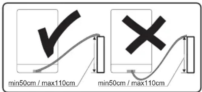 min50cm / max110cm min50cm / max110cm