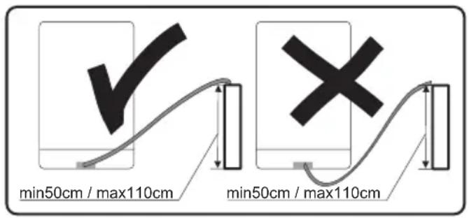 min50cm / max110cm min50cm / max110cm
