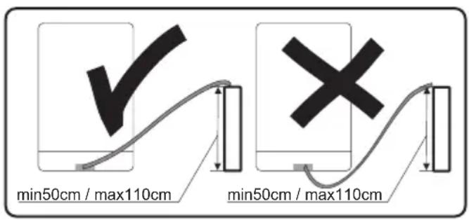 min50cm / max110cm min50cm / max110cm