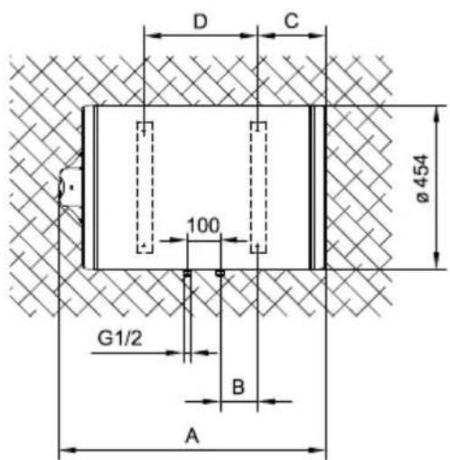 D C Ø 454 100 G1/2 B A