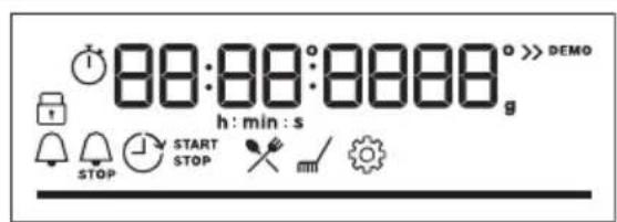 88:88:88880 h: min : s STOP START STOP PRO numbered DEMO