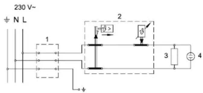 230 V~ ± N L 1 2 7 v v 3 4