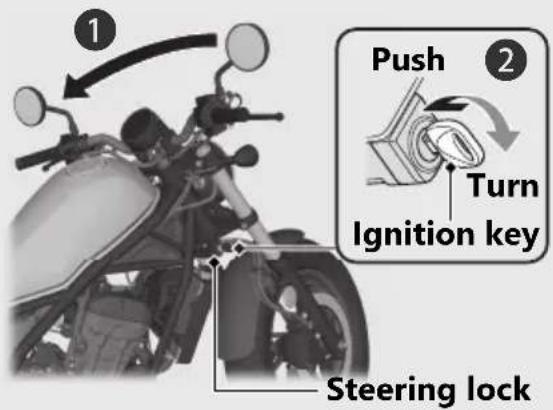 Honda Rebel 300 (2020) - Steering Lock - 1