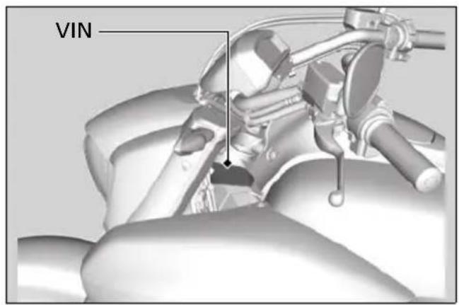 Honda Gold Wing Valkyrie GL1800C (2014) - Vehicle Identification Number - 1