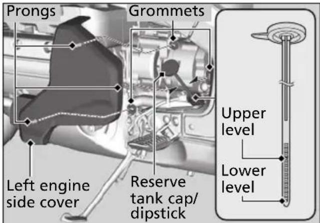 Honda Gold Wing Valkyrie GL1800C (2014) - Checking the Coolant - 1