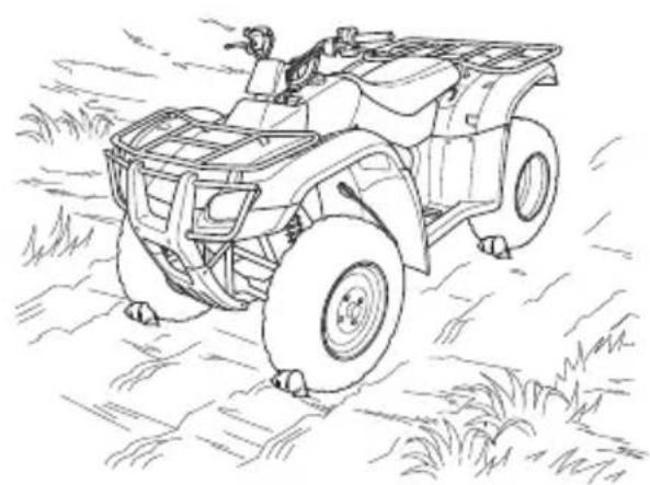 Honda FourTrax Recon TRX250TM (2020) - Parking on a Steep Incline or a Loose or Slippery Surface - 2