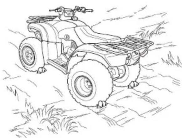 Honda FourTrax Recon TRX250TM (2020) - Parking on a Steep Incline or a Loose or Slippery Surface - 1