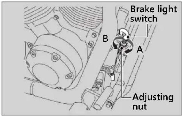 Honda Fury VT1300CX (2020) - Adjusting the Brake Light Switch - 1