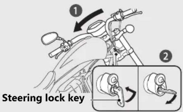 Honda Fury VT1300CX (2020) - Steering Lock - 1