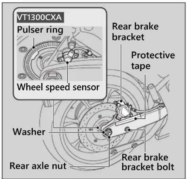 Honda Fury VT1300CX (2020) - Tire Puncture ▶ Removing Wheels - 3