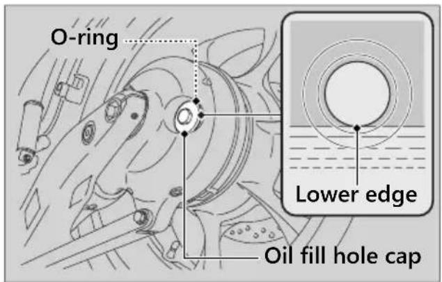 Honda Fury VT1300CX (2020) - Checking the Final Drive Oil - 1