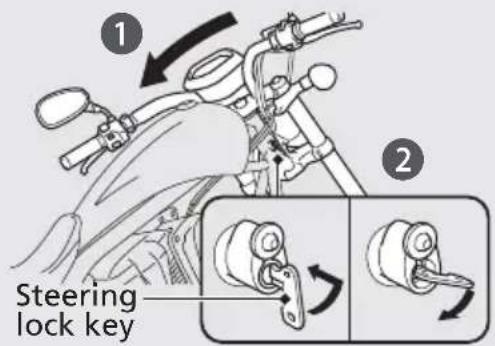 Honda Fury VT1300CX (2013) - Steering Lock - 1