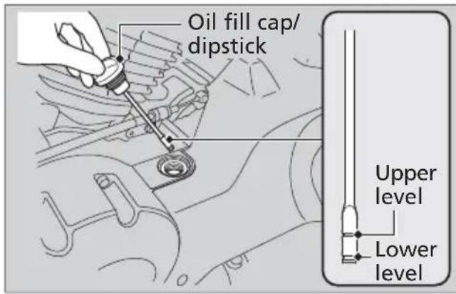 Honda Fury VT1300CX (2013) - Checking the Engine Oil - 1