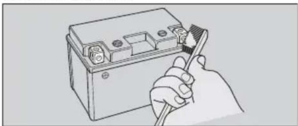 Honda Fury VT1300CX (2013) - Cleaning the Battery Terminals - 1