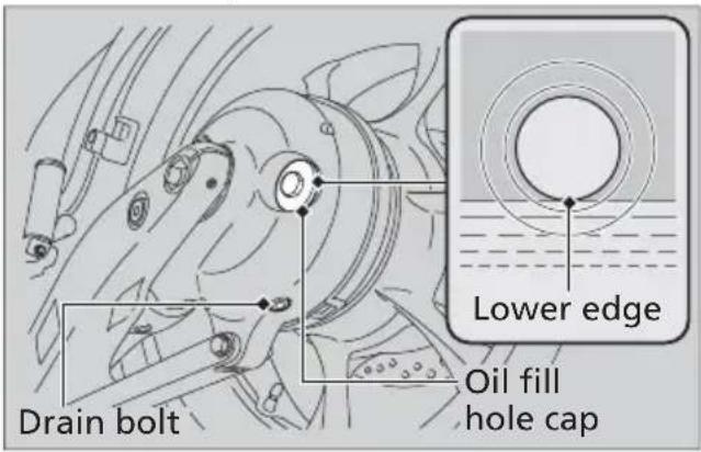 Honda Fury VT1300CX (2013) - Changing Final Drive Oil - 1