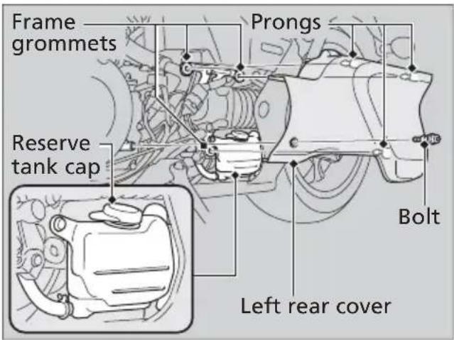 Honda Fury VT1300CX (2013) - Adding Coolant - 1