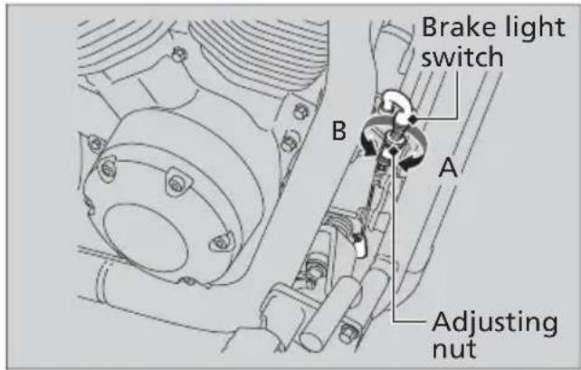 Honda Fury VT1300CX (2013) - Adjusting the Brake Light Switch - 1