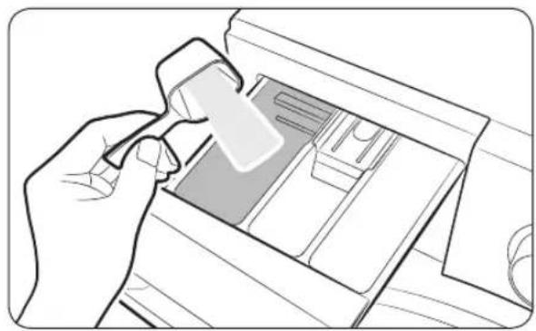 SAMSUNG WW80R421HFW - To apply washing agents to the detergent drawer - 1