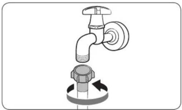 SAMSUNG WW80R421HFW - Connecting to a threaded water tap - 1