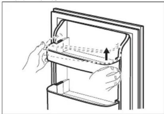 ELECTROLUX LXB1AF9W0 - Αφαίρεση και εγκατάσταση του ραφιού πόρτας - 1